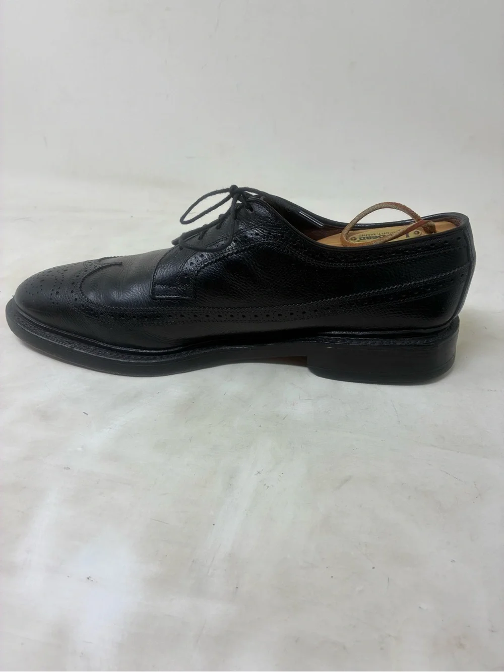 Allen Edmonds Black Leather Wingtip Dress Shoe